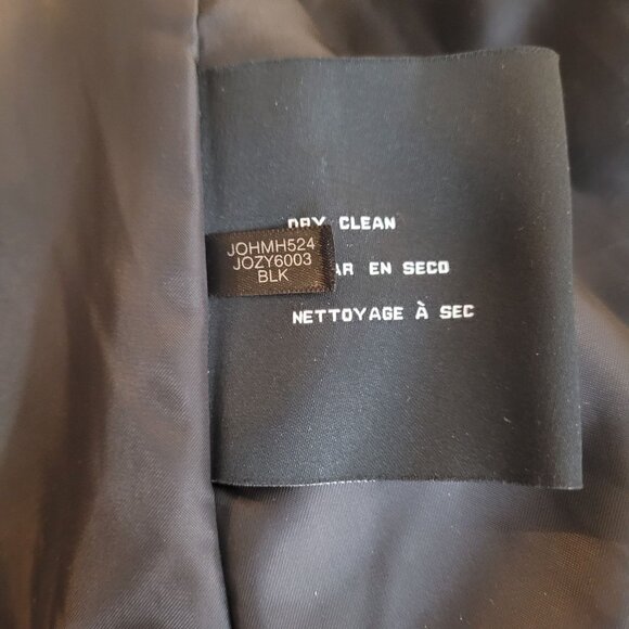 Jessica Simpson Black Faux Fur Collar Textured Womens Coat L - Picture 10 of 16